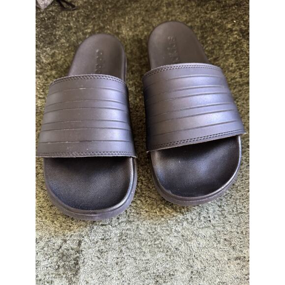 adidas Adilette Comfort Slides Sandal - Core Black, M7 | W9 - Picture 1 of 7